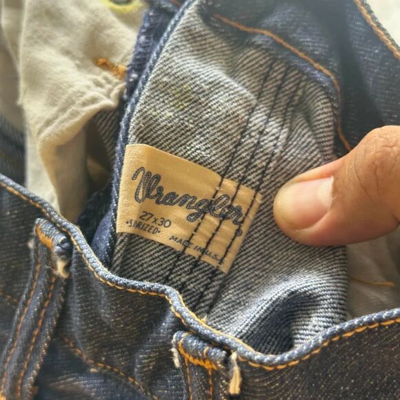 Vintage 70s Wrangler Sanforized Denim Jeans Size 26X28 - Picture 5 of 9